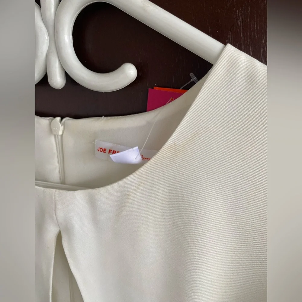 Joe Fresh x Roxy Earle BNWT women’s winter white key hole skater dress size 16 - Picture 4 of 12